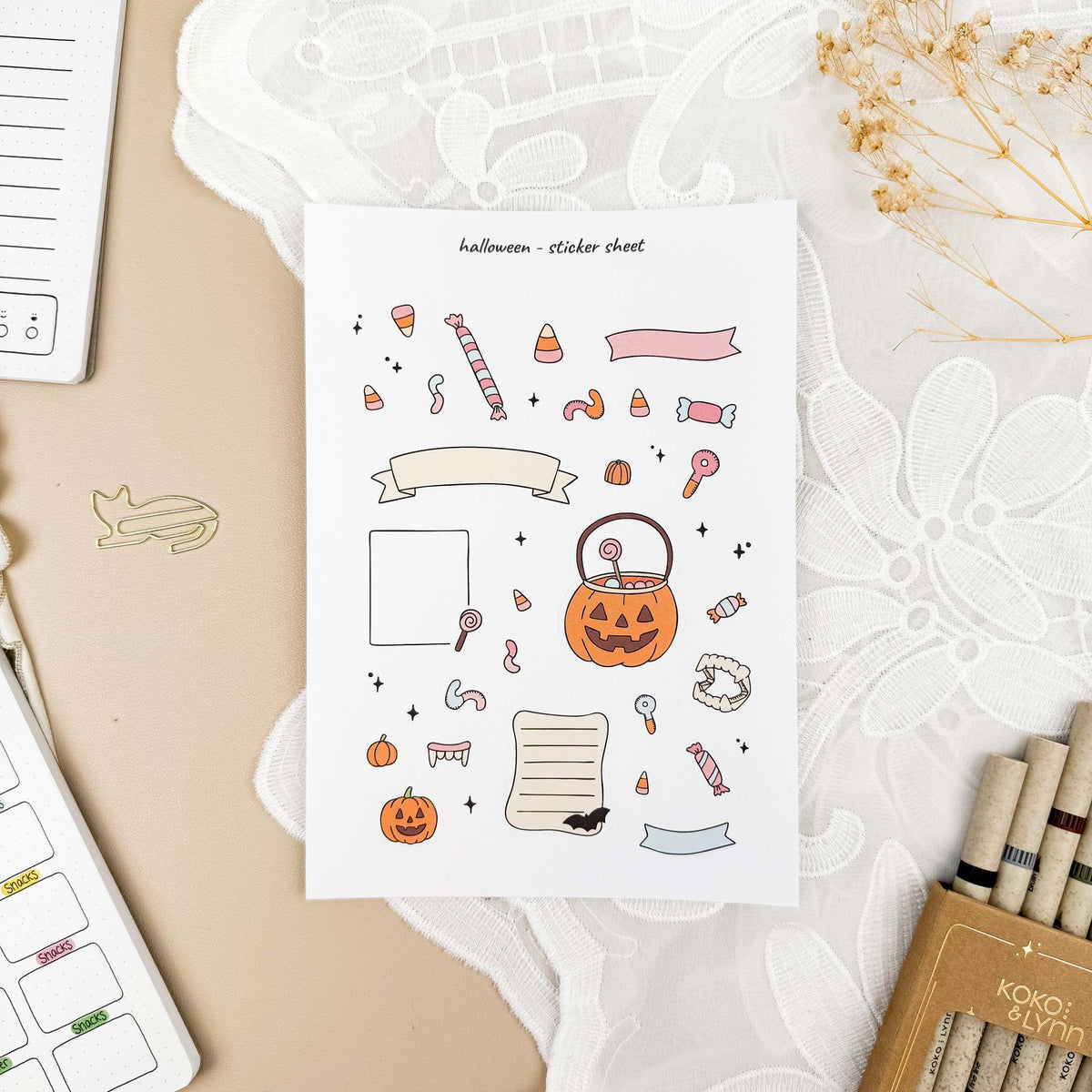 All 12 hand-drawn sticker sheets