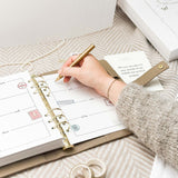 December - Christmas stamps theme - Monthly Planner Undated - 16 hand-drawn pages