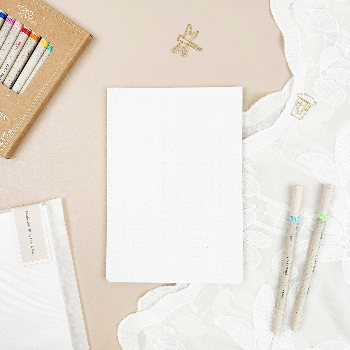 Dotted pad A5 - 100% Recycled paper - 50 pages