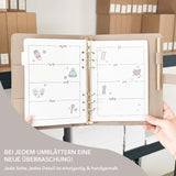 November - Books theme - Monthly Journal Insert Undated - 16 hand-drawn pages