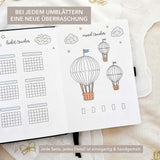 Hand-drawn journal - Undated planner - Black