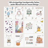 Hand-drawn journal - Undated planner - Mustard