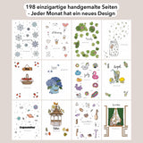 Hand-drawn planner - Undated - 100% recycled paper - Soft Lilac