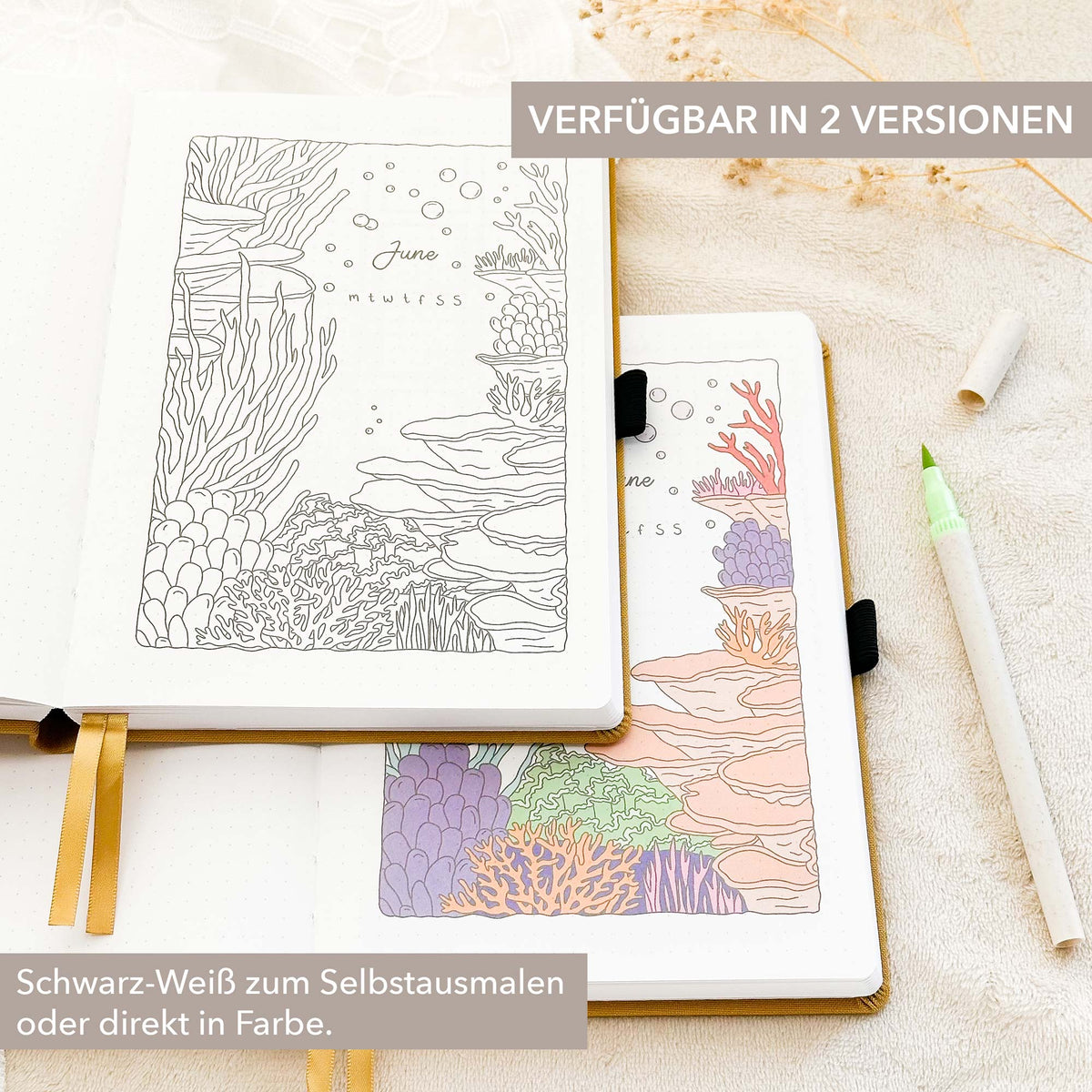 Hand-drawn journal - Undated planner - Bordeaux