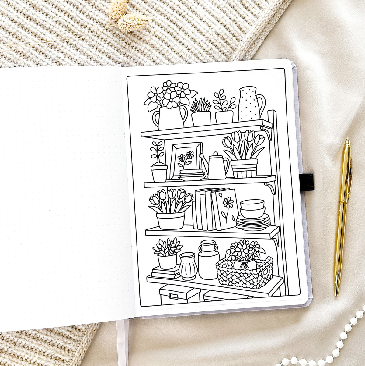 Coloring book Stick-In - Tulip shelves