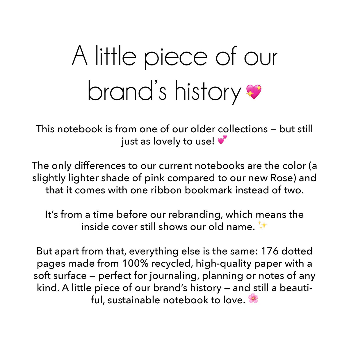 Dotted notebook from an old collection - 176 pages - 100% recycled paper - Light Rose