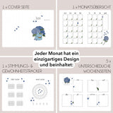 Hand-drawn planner - Undated - 100% recycled paper - Soft Lilac