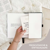 SPECIAL VERSION - Hand-drawn planner - Undated - 100% recycled paper - Black vegan leather