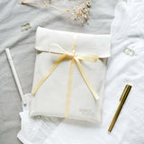 Gift pouch - A5 - Made of cotton with a satin ribbon