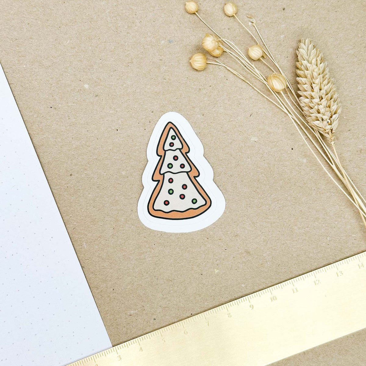 Hand-drawn sticker - Gingerbread tree - Size M