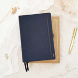 Hand-drawn journal - Undated planner - Gray Sea