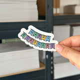 Hand-drawn sticker - Happy birthday garland - Size M
