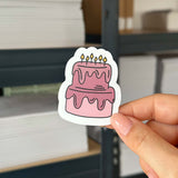 Hand-drawn sticker - Birthday cake - Size M