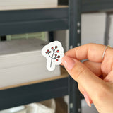 Hand-drawn sticker - Leaf 7 - Size S