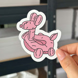 Hand-drawn sticker - Pool flamingo - Size L