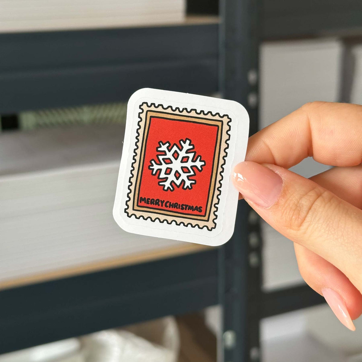 Hand-drawn sticker - Christmas stamp 1 - Size M