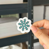 Hand-drawn sticker - Snowflake 2 - Size M