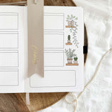 Personalized bookmark - Vegan leather - Babyblue