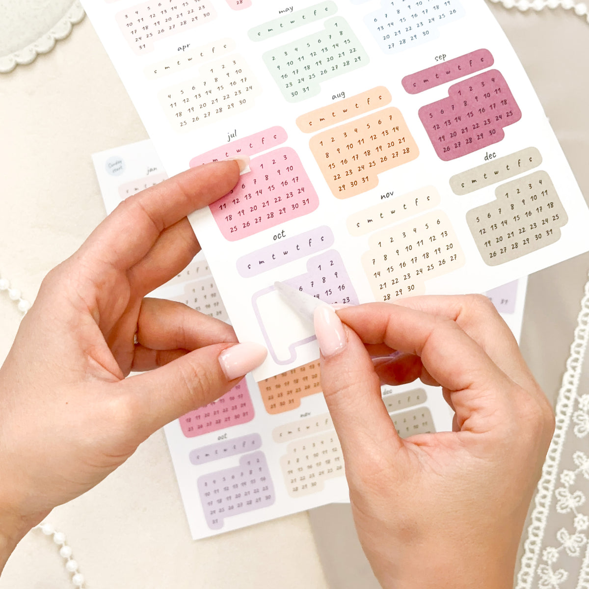 Date Sticker Set 2027 – Dates & Monthly Overviews
