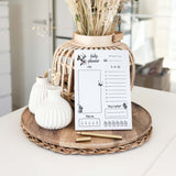 Daily Planner Pad - A5 - Butterflies - 100% Recycled paper - 50 pages