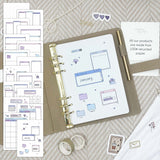 January - Computer theme - Monthly Planner Undated - 16 hand-drawn pages