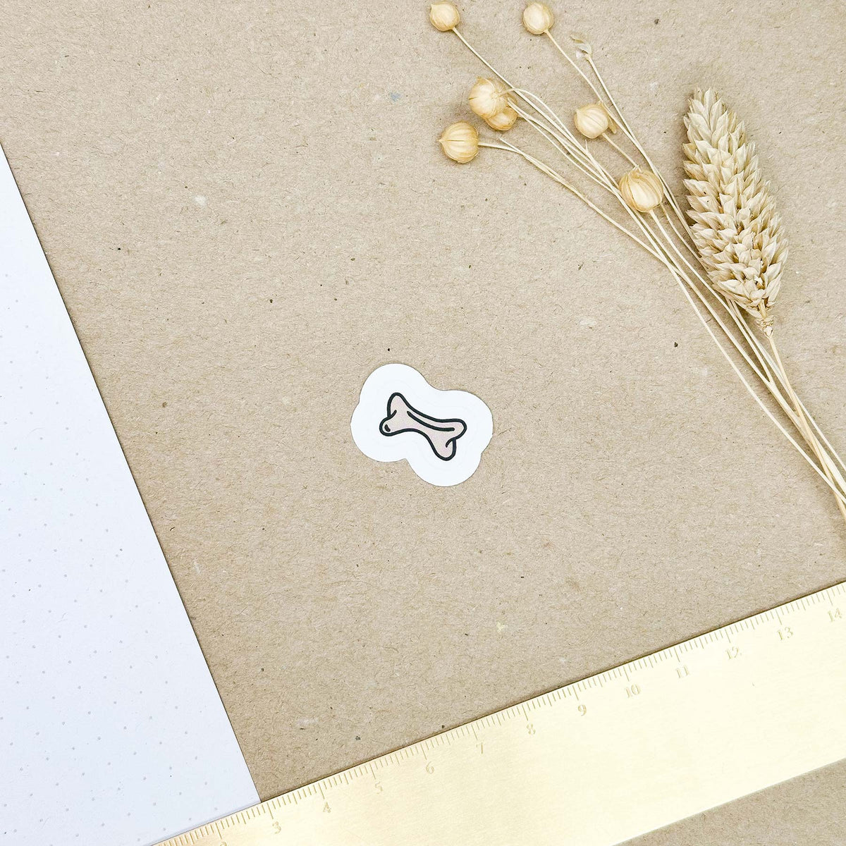 Hand-drawn sticker - Bone - Size S