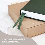 Hand-drawn planner - Undated - 100% recycled paper - Olive