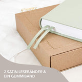 Hand-drawn planner - Undated - 100% recycled paper - Light green