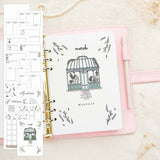 March - Greenhouse theme - Monthly Journal Insert Undated - 16 hand-drawn pages