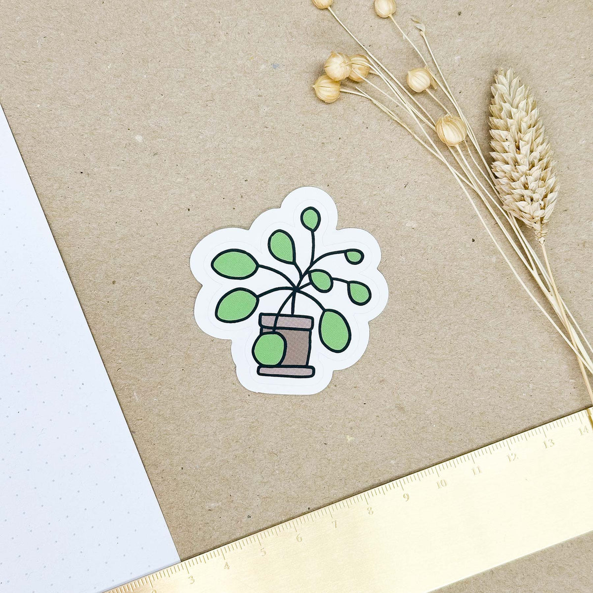 Hand-drawn sticker - Moon plant - Size M