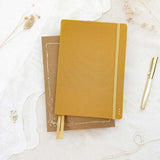 Hand-drawn journal - Undated planner - Mustard