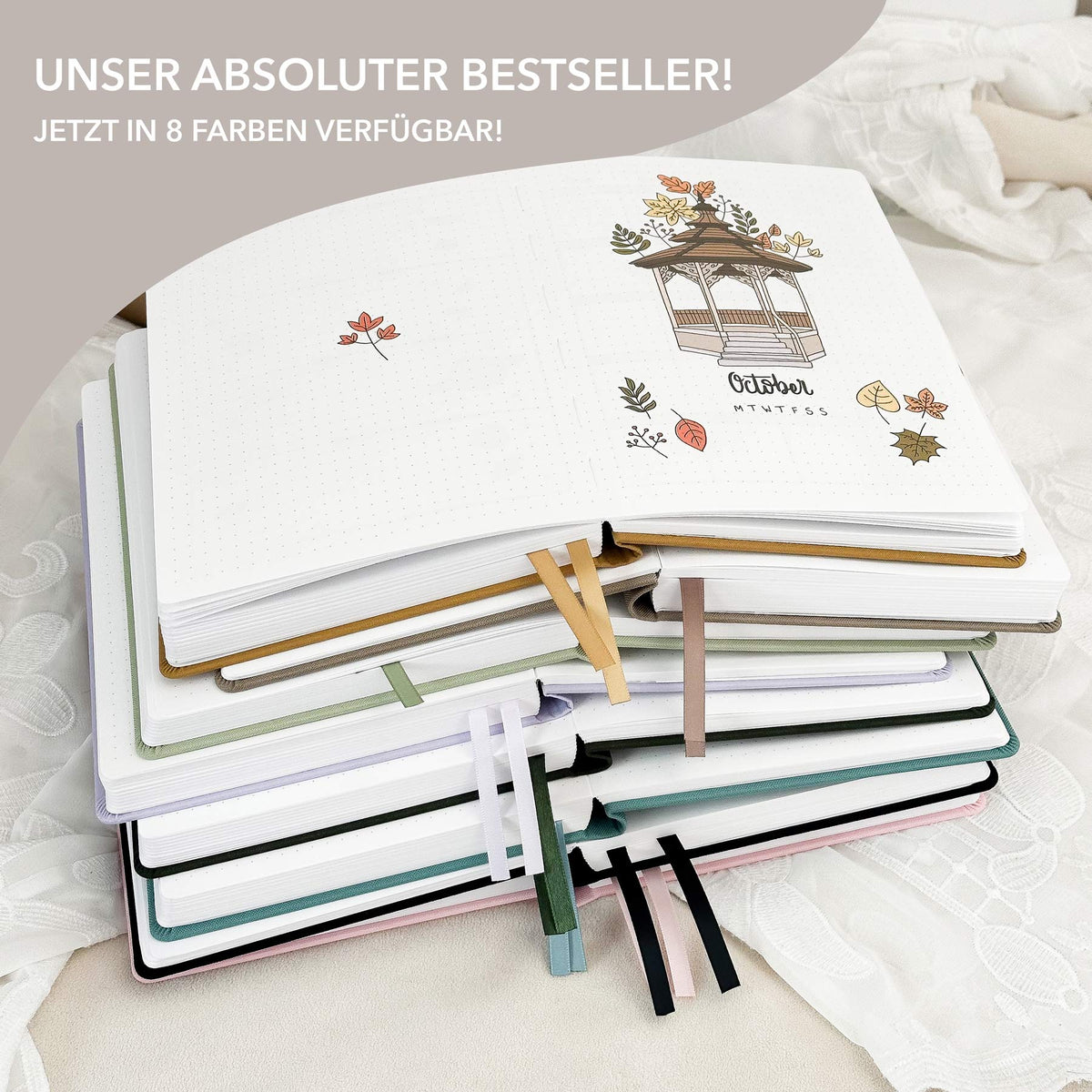 Hand-drawn planner - Undated - 100% recycled paper - Soft Lilac