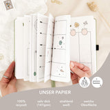 Hand-drawn planner - Undated - 100% recycled paper - Soft Lilac