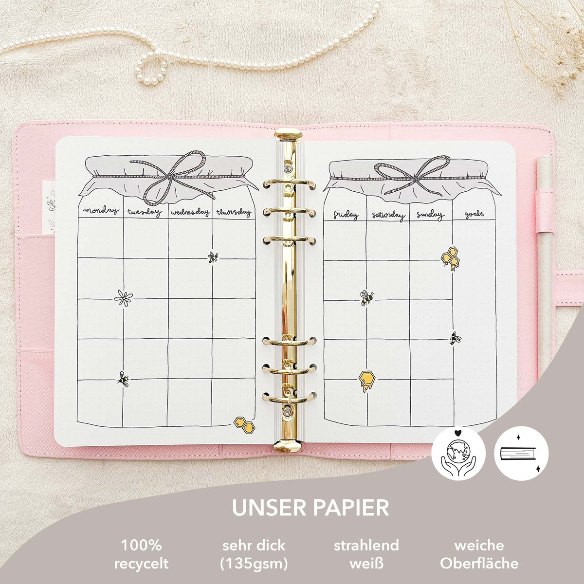 October - Halloween theme - Monthly Journal Insert Undated - 16 hand-drawn pages