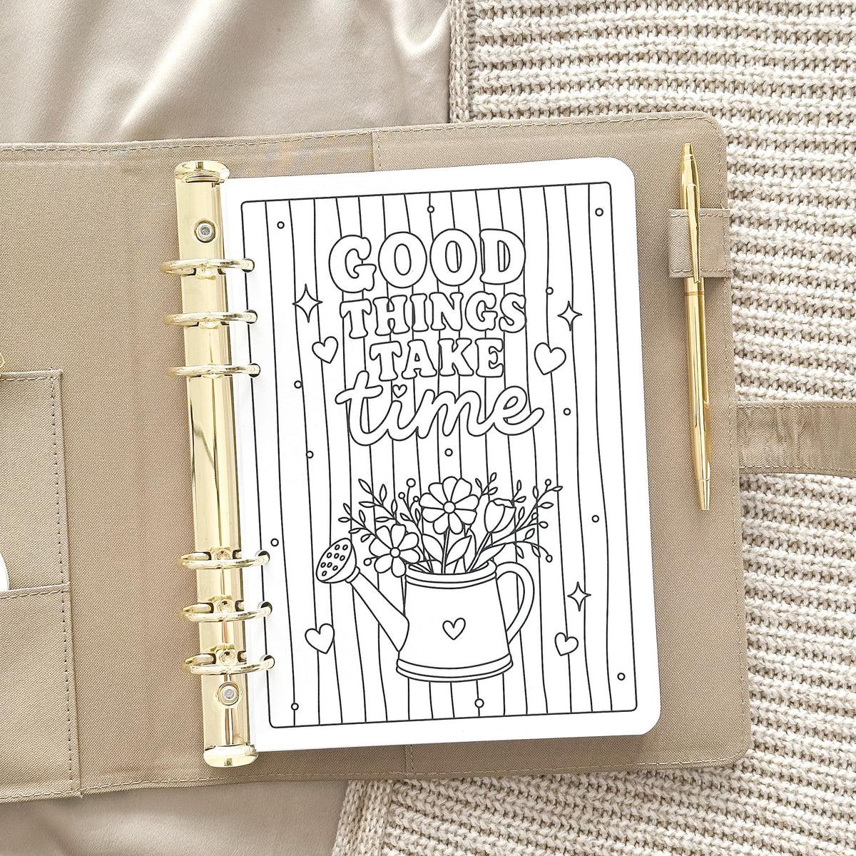 Coloring Book Ring Binder Inserts Bundle – All 5 Designs