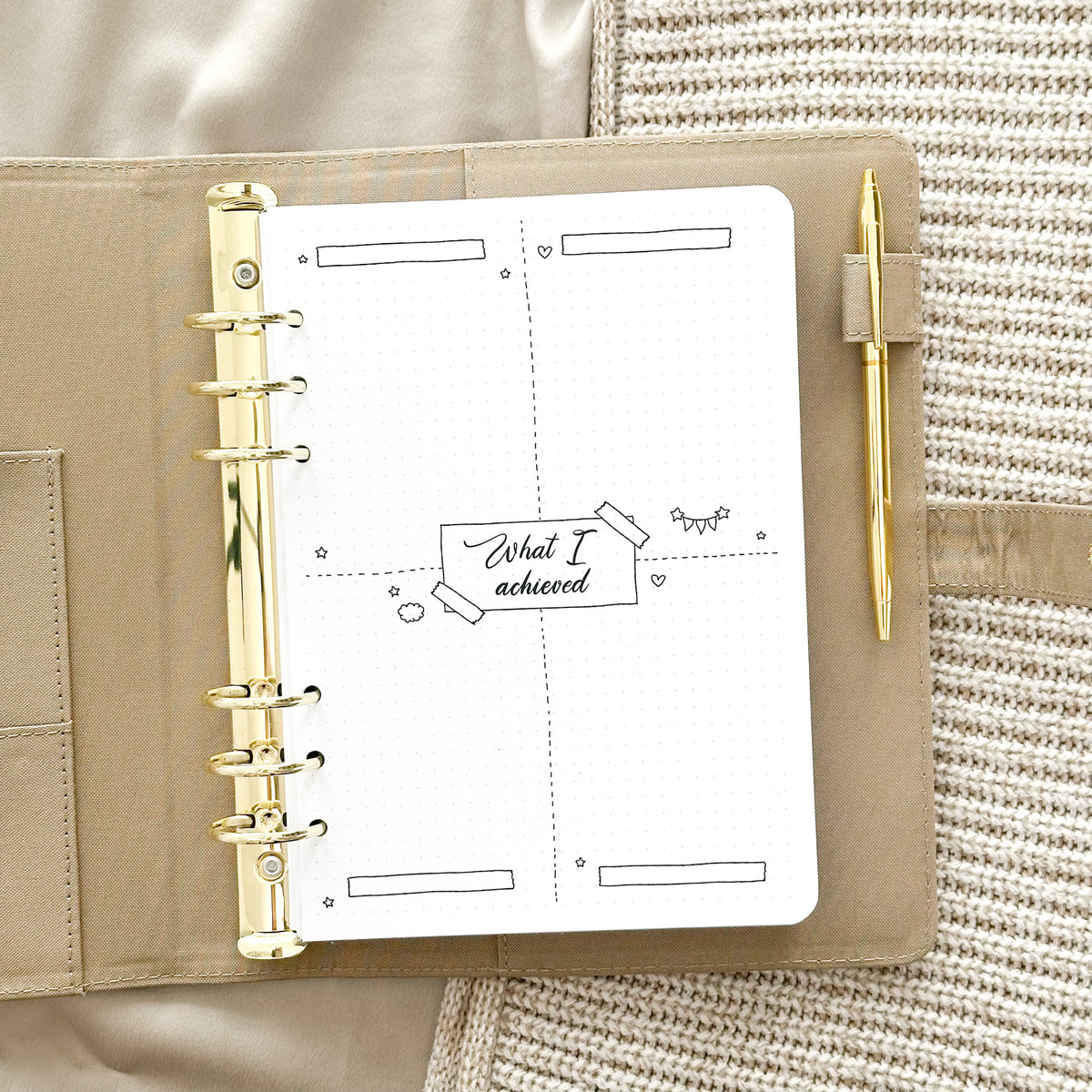 Was ich erreicht habe Ringbuch-Einlage – Tracker-Seite