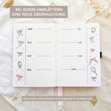 Hand-drawn journal - Undated planner - Rose