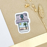 Hand-drawn sticker - Summer instant photo - Size M