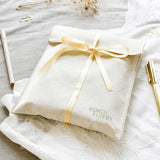 Gift pouch - A5 - Made of cotton with a satin ribbon