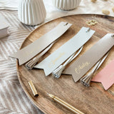 Personalized bookmark - Vegan leather - Babyblue