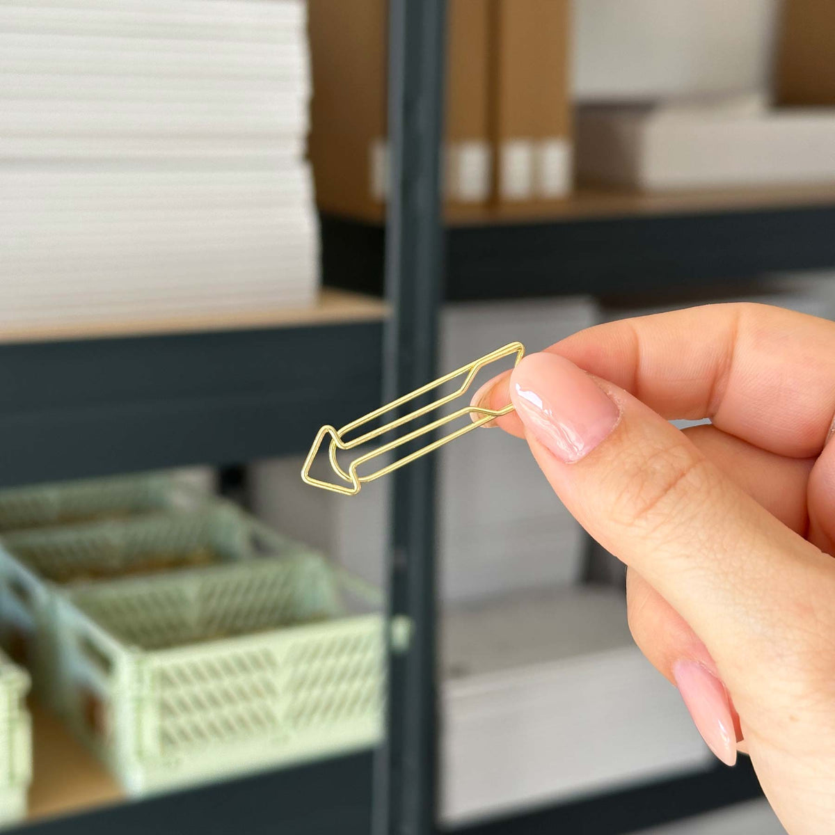 Arrow paper clips - Gold - 5 pieces