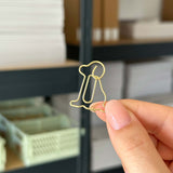 Dog paper clips - Gold - 5 pieces