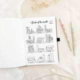 Books of the month - Stick-in-page - 100% recycled paper