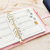 July - Stamps theme - Monthly Journal Insert Undated - 16 hand-drawn pages