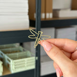 Dragonfly paper clips - Gold - 5 pieces