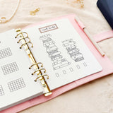 November - Books theme - Monthly Journal Insert Undated - 16 hand-drawn pages