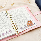 December - Gingerbread theme - Monthly Journal Insert Undated - 16 hand-drawn pages