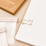 Cat paper clips - Gold - 5 pieces