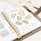 August - Lemon theme - Monthly Planner Undated - 16 hand-drawn pages