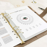 December - Cozy home theme - Monthly Planner Undated - 16 hand-drawn pages